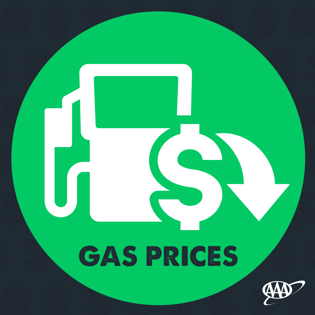 graphic gas prices drop icon