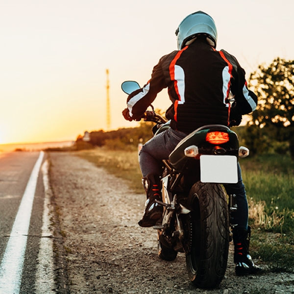 motorcycle on the side of road