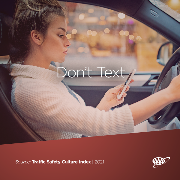 don't text and drive graphic image