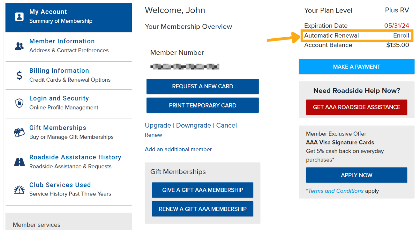 Automatic Renewal Payment Settings